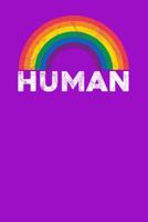 Human: Notebook, 6x9 inches, 120 checkered white pages for LGBT Fans 1075145163 Book Cover