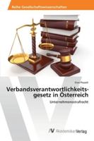 Verbandsverantwortlichkeitsgesetz in Osterreich 3639460901 Book Cover