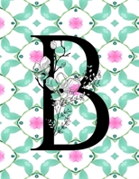 Cornell Notes Notebook: Floral Monogram B - Large 8.5"x11" - 140 Page - Cornell Note Taking System for Students - College-Ruled - Softbound - Glossy Cover 1097284271 Book Cover