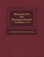 Monatshefte Fur Musikgeschichte, Volumes 3-4... 1249487137 Book Cover