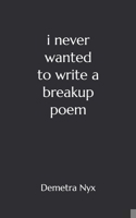 I Never Wanted to Write a Breakup Poem 1734808802 Book Cover