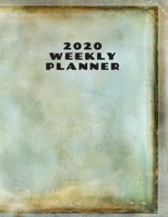 2020 Weekly planner: January 1, 2020 - December 31, 2020 calendar baby blue vintage frame cover 1673771572 Book Cover