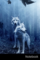 Notebook: Wolf,  Forest,  Dark,  Predator themed Notebook / Journal / Diary / Composition book / Daily Planner - 6 x 9 inches (15,24 x 22,86 cm), 150 pages, glossy finish. 1699229929 Book Cover
