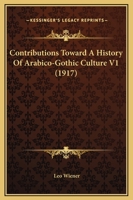 CONTRIBUTIONS TOWARD A HISTORY 1436813433 Book Cover