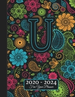 Five Year Planner: Monogram U Voodoo Style Binding I Your Initials Motivational Bullet Planner I 5 Years Appointments, Family Events, Log Book Business I Agenda & Schedule Journal I Christmas Gift 1673995160 Book Cover