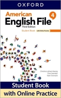 American English file level 4 student book with online practice 019490685X Book Cover