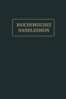Biochemisches Handlexikon: IX. Band (2. Erganzungsband) 3642889689 Book Cover