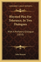 Rhymed Plea for Tolerance 0353992534 Book Cover