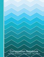 Composition Notebook: Teal Chevron College Ruled Writing Journal Notebook 1790300754 Book Cover