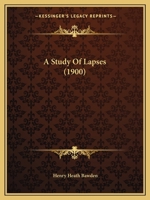 A Study Of Lapses 1145720846 Book Cover