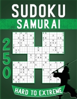 Samurai Sudoku Puzzle Books Hard To Extreme Large Print: 250 Puzzles for seniors with solutions. B0CJ45V9CP Book Cover