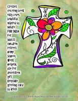 Crosses coloring book easy level beautiful inspired by nature FOR INDIA for adults children retirees home school work hospital use for decoration gift keepsake greeting card by artist Grace Divine 1539141136 Book Cover