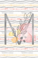 Food and Exercise Journal with Monogram Letter M: Daily Fitness Tracker for Women 1692789902 Book Cover