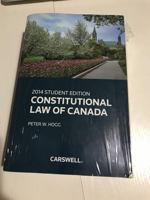 Constitutional Law of Canada 0459373706 Book Cover