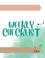 Weekly Checklist: Weekly Checklist/Agenda/Planner/Journal for School and Education/Students/Children - 100 Pages - Large (8.5 x 11 inches) B0DX7L2PDP Book Cover