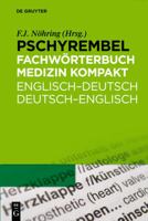 Pschyrembel Fachwörterbuch Medizin kompakt: Englisch-Deutsch/Deutsch-Englisch 3110220210 Book Cover
