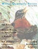Writer Quarterly Spring 2018 1986033945 Book Cover