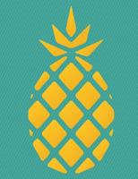 4 x 4 Graph Paper Notebook: Pineapple 1718991622 Book Cover