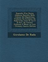 Rapsodie D'un Poema Albanese Raccolte Nelle Colonie Del Napoletano Tradotte Da Girolamo De Rada E Per Cura Di Lui E Di N.J. De Coronei Ordinate E Messe in Luce 1275638120 Book Cover