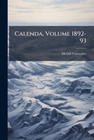 Calenda, Volume 1892-93 1171545592 Book Cover