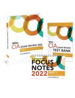 Wiley CIA 2022 Part 1: Exam Review + Test Bank + Focus Notes, Essentials of Internal Auditing Set 1119848792 Book Cover