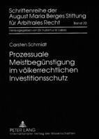 Prozessuale Meistbeguenstigung Im Voelkerrechtlichen Investitionsschutz 3631583567 Book Cover