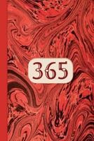 Monogram 365 Day Journal Marble Notebook (Regency Red Edition): Blank Lined Notebook Diary for One Year Projects: Page A Day, for Any Year End, with Custom Fill-In Dates, Tracker, & Title Plate 1792642962 Book Cover