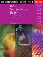 The Contemporary Singer: Elements of Vocal Technique 0876391072 Book Cover