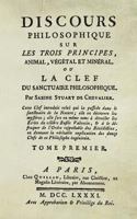 Discours Philosophique (T.1): Sur Les Trois Principes, Animal, V�g�tal, & Min�ral. 2898060100 Book Cover