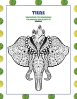 Malb�cher f�r Erwachsene f�r Marker und Bleistifte - Mandala - Tiere B08WYDVPR7 Book Cover