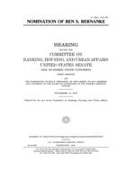 Nomination of Ben S. Bernanke 167131784X Book Cover