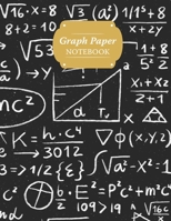 Graph Paper Notebook: Black And White Math Print Grid Paper Quad Ruled 5 Squares Per Inch Large Graphing Paper For Math Science 8.5 By 11 1089158068 Book Cover