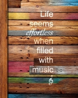 Writing Journal: Gifts for Musicians; Lined Notebook, NOT STAFF PAPER, for Creative Writers or Personal Use (A large SOFTBACK with a PRINTED IMAGE of wood from our Rustic Rainbow range) 1697530400 Book Cover