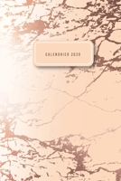 Calendrier 2020: Agenda Semainier 12 Mois Organiseur Et Planner, Janvier À Décembre 2020 A5 Marbre Rose (French Edition) 1700185179 Book Cover