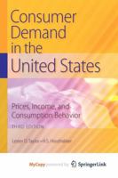 Consumer Demand in the United States: Prices, Income, and Consumption Behavior 1489983929 Book Cover