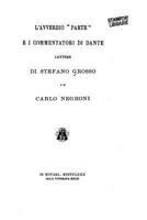 L'Avverbio Parte E I Commentatori Di Dante 1141861895 Book Cover