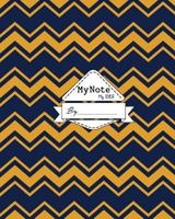 My Note My Idea: 8 x 10, 110 pages: Boho Pattern Blue Yellow 1976595541 Book Cover