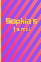 Sophia's Journal: Personalized Guided Journal - Custom Journal for Young Child Ages 6-8 - Cool Cute Fun Design - 120 Pages 6" x 9" 1691052477 Book Cover