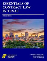 Essentials of Contract Law in Texas 1965482589 Book Cover