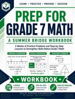 Prep For Grade 7 Math | A Summer Bridge Workbook: 5 Weeks of Practice Problems and Step-by-Step Lessons to Strengthen Skills before Grade 7 Math (Prep Math Workbook by Sam) B0H9N3WSJD Book Cover