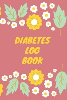 Diabetes Log Book: Weekly Diabetes Record for Blood Sugar, Insuline Dose, Carb Grams and Activity Notes Daily 1-Year Glucose Tracker Diabetes Journal Red and Yellow Flowers Edition (54 Pages, 6 x 9) 1706383223 Book Cover
