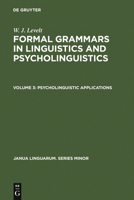 Psycholinguistic Applications 9027933529 Book Cover