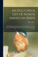 An Egg Check List Of North American Birds 1015338496 Book Cover
