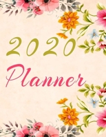 2020 Planner Weekly and Monthly Jan 1, 2020 to Dec 31, 2020 year planner Trendy Floral Botanical Garden Pink Orange Yellow turquoise flowers Cover day by day scheduler agenda Weekly & Monthly Planner  1677336706 Book Cover