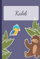 Kaleb: Personalized Notebooks - Sketchbook for Kids with Name Tag - Drawing for Beginners with 110 Dot Grid Pages - 6x9 / A5 size Name Notebook - Perfect as a Personal Gift - Planner and Journal for k 1697505368 Book Cover