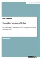 Europaisierung Durch Medien 3640412397 Book Cover