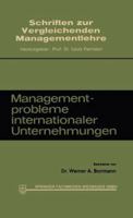 Managementprobleme Internationaler Unternehmungen 3663020878 Book Cover