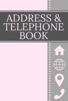 Address & Telephone Book: Organizer Contacts (6 x 9 in, 360 Contacts) - Record Addresses, Social Media, Telephone Numbers, Emails, Birthday & Extra Notes - Alphabetical A-Z Index Information Journal 1692079433 Book Cover