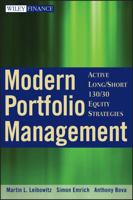 Active 130/30 Extensions: A New Wave in Equity Portfolio Management (Wiley Finance) 0470398531 Book Cover