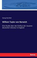 William Taylor Von Norwich 3743616688 Book Cover